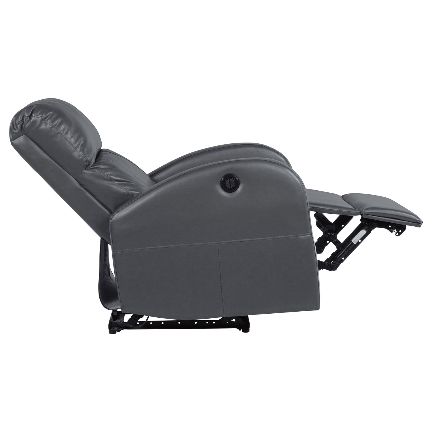 Sillón reclinable eléctrico tapizado Grant gris