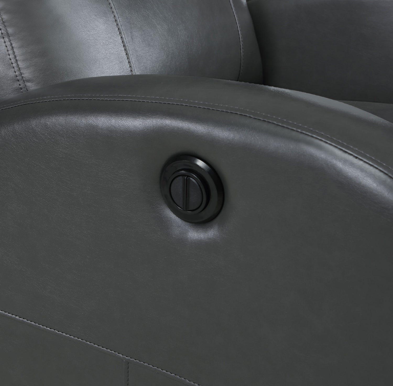 Sillón reclinable eléctrico tapizado Grant gris