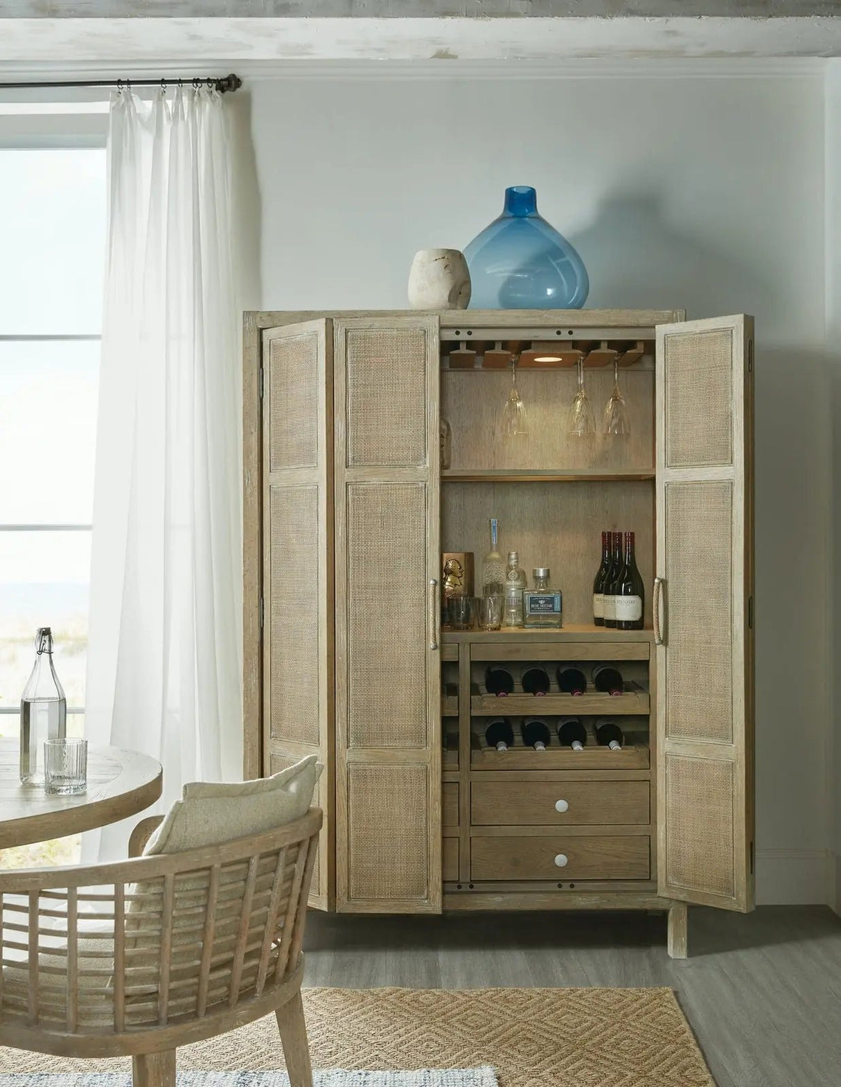 Bar And Game Room Surfrider Bar Cabinet | Hooker | Home Elegance USA