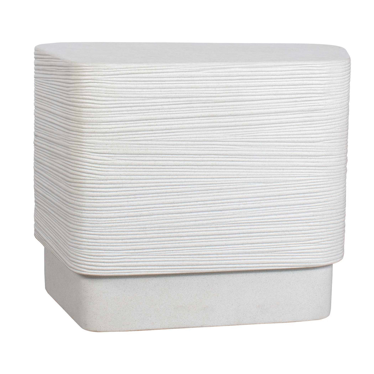 Saltwater Concrete Side Table - White by Uttermost - View 8