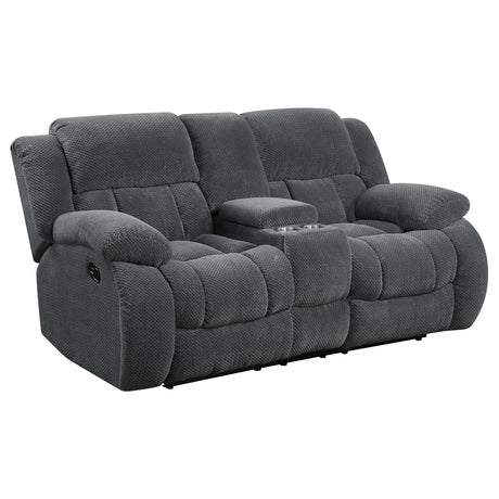 Motion Loveseat - Weissman Motion Loveseat with Console Charcoal