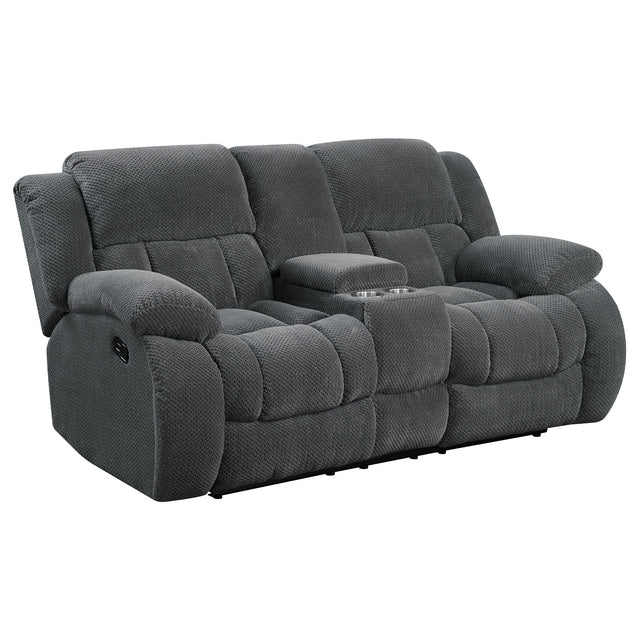 Motion Loveseat - Weissman Motion Loveseat with Console Charcoal