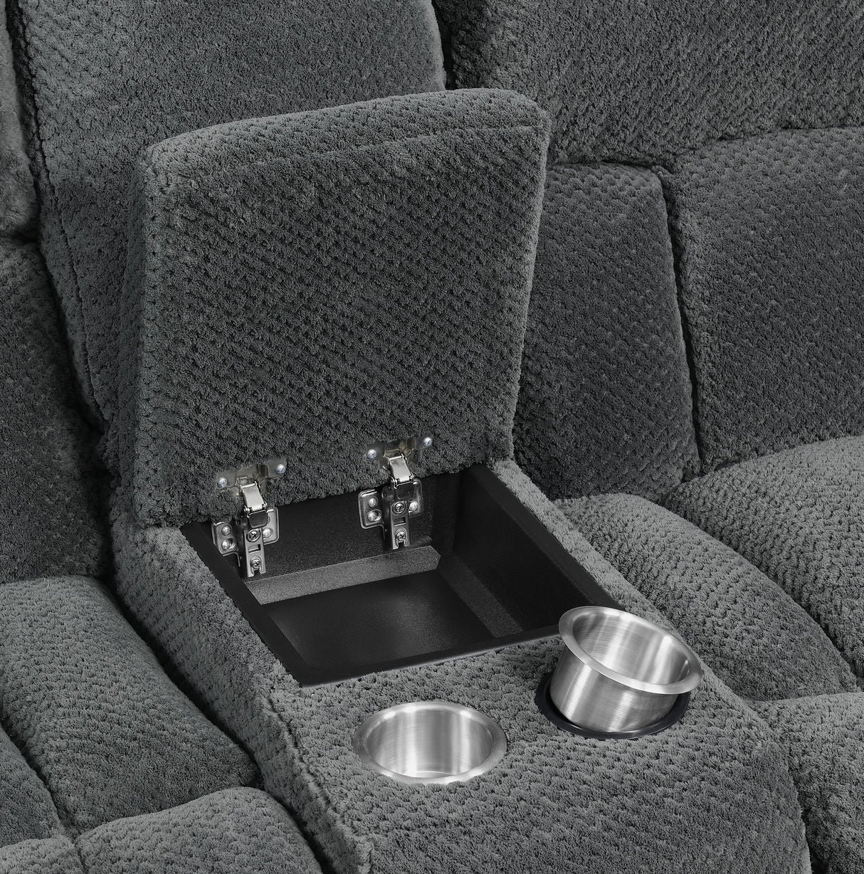 Motion Loveseat - Weissman Motion Loveseat with Console Charcoal