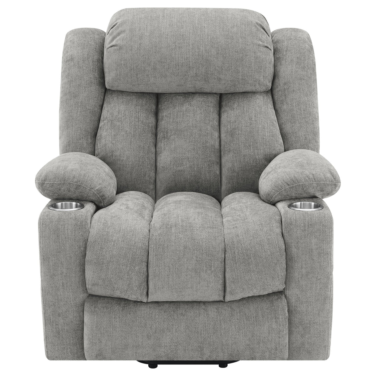 Sillón reclinable eléctrico tapizado Houston gris