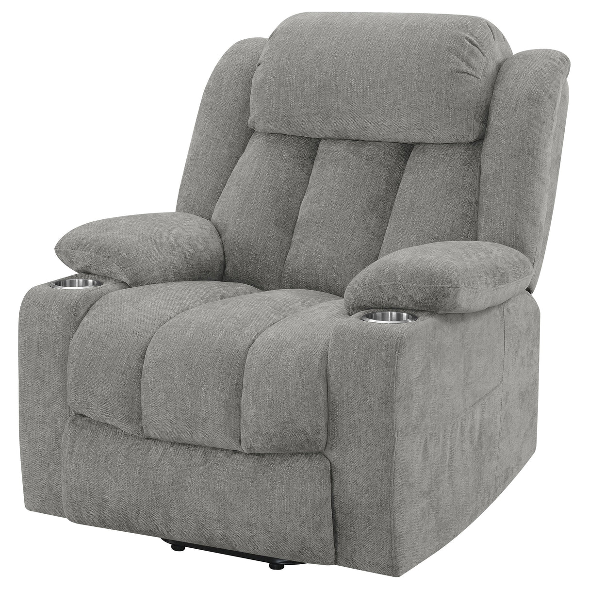 Sillón reclinable eléctrico tapizado Houston gris