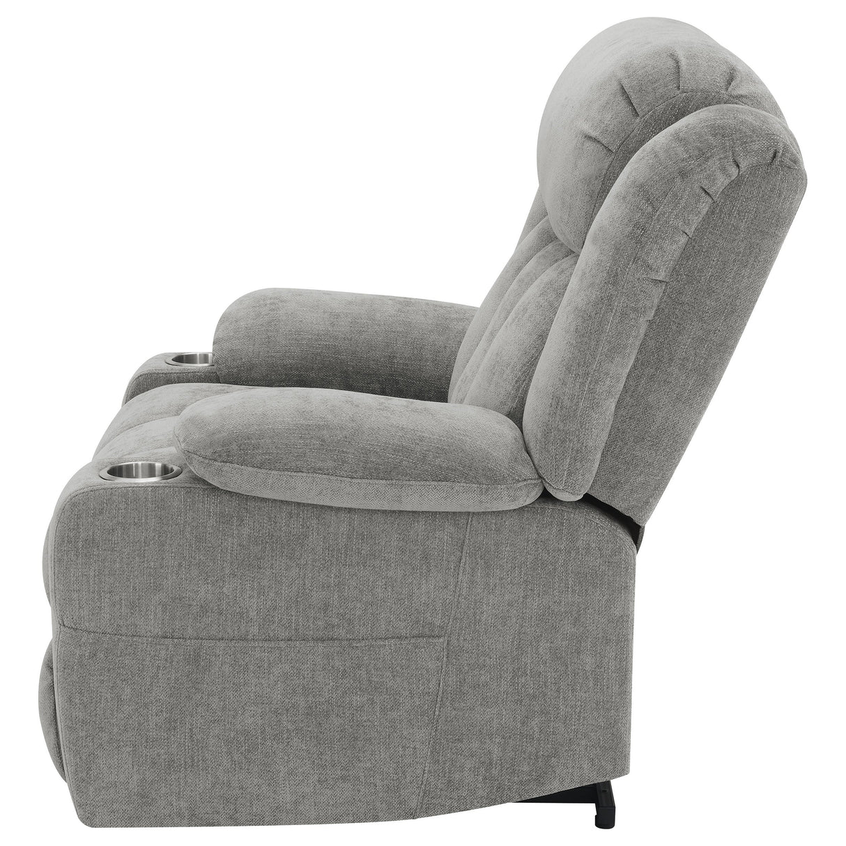 Sillón reclinable eléctrico tapizado Houston gris