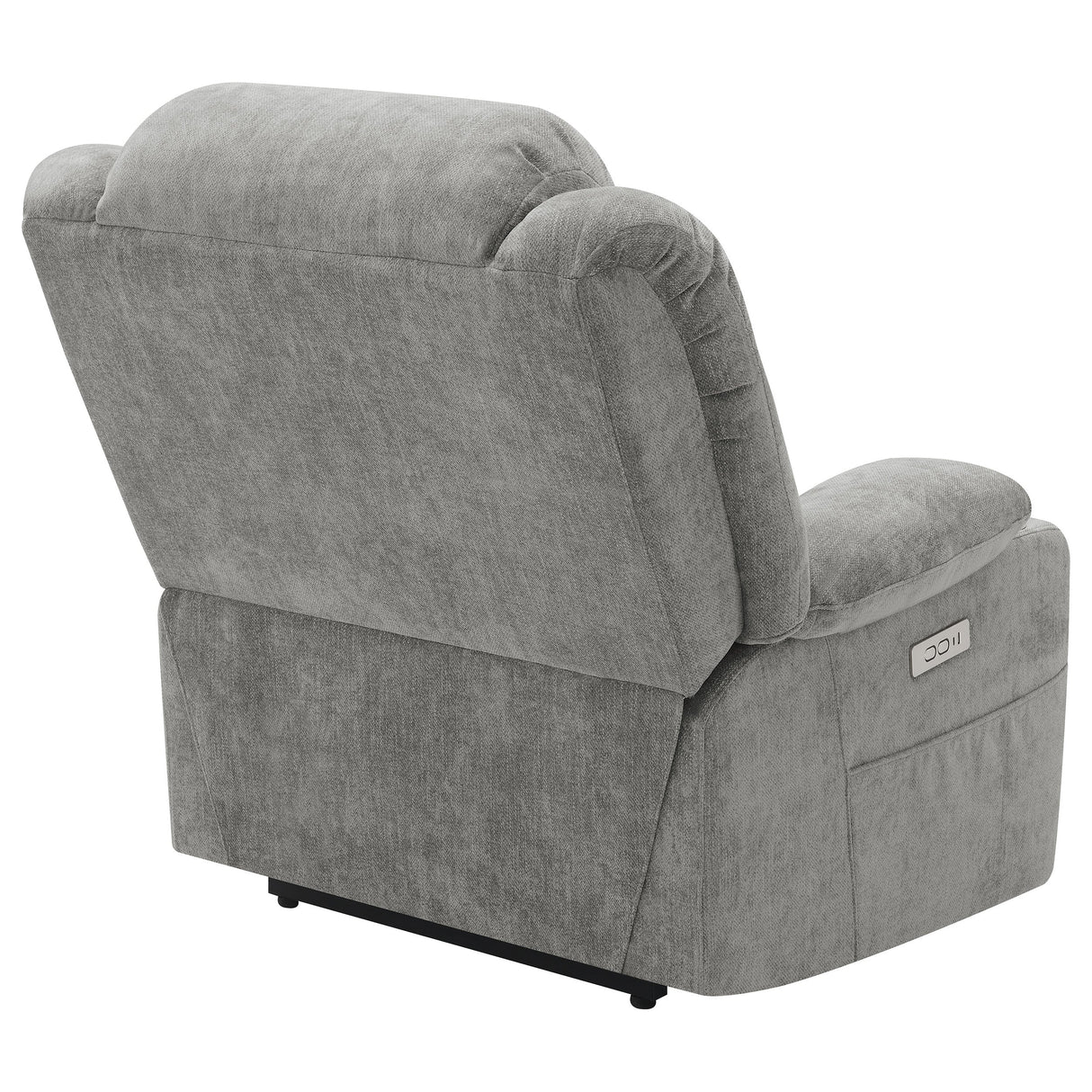 Sillón reclinable eléctrico tapizado Houston gris