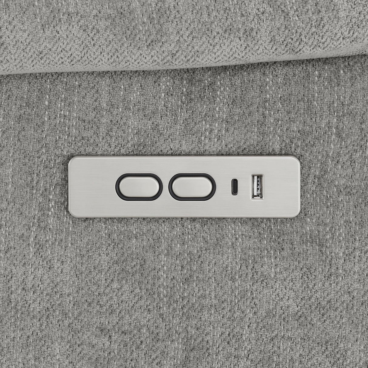 Sillón reclinable eléctrico tapizado Houston gris