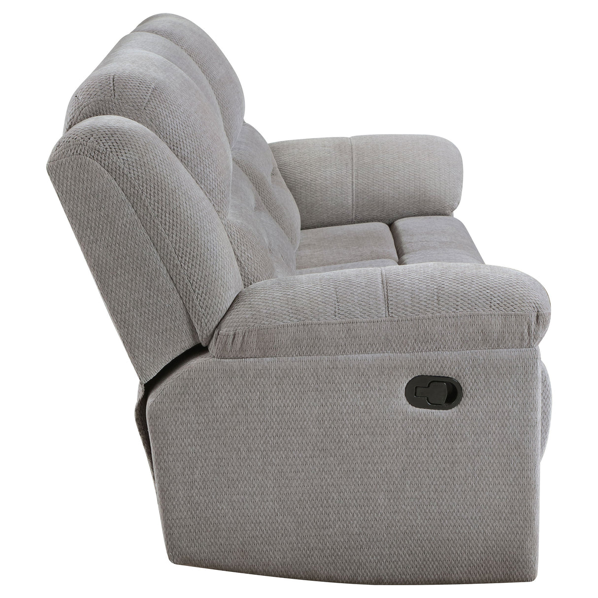 Sofá reclinable tapizado en chenilla Gilson gris