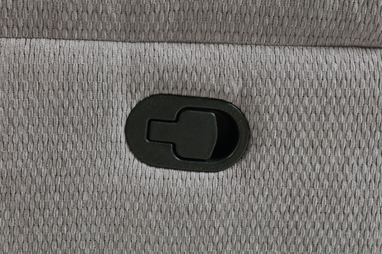 Sofá reclinable tapizado en chenilla Gilson gris