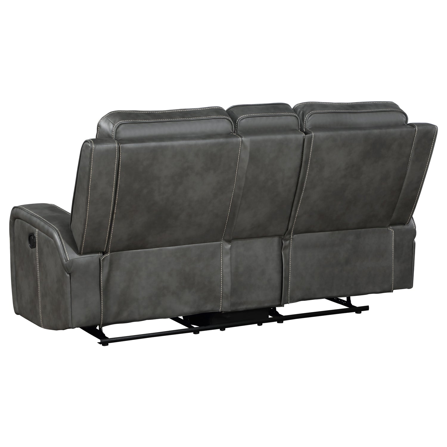 Motion Loveseat - Raelynn Upholstered Motion Reclining Loveseat Grey