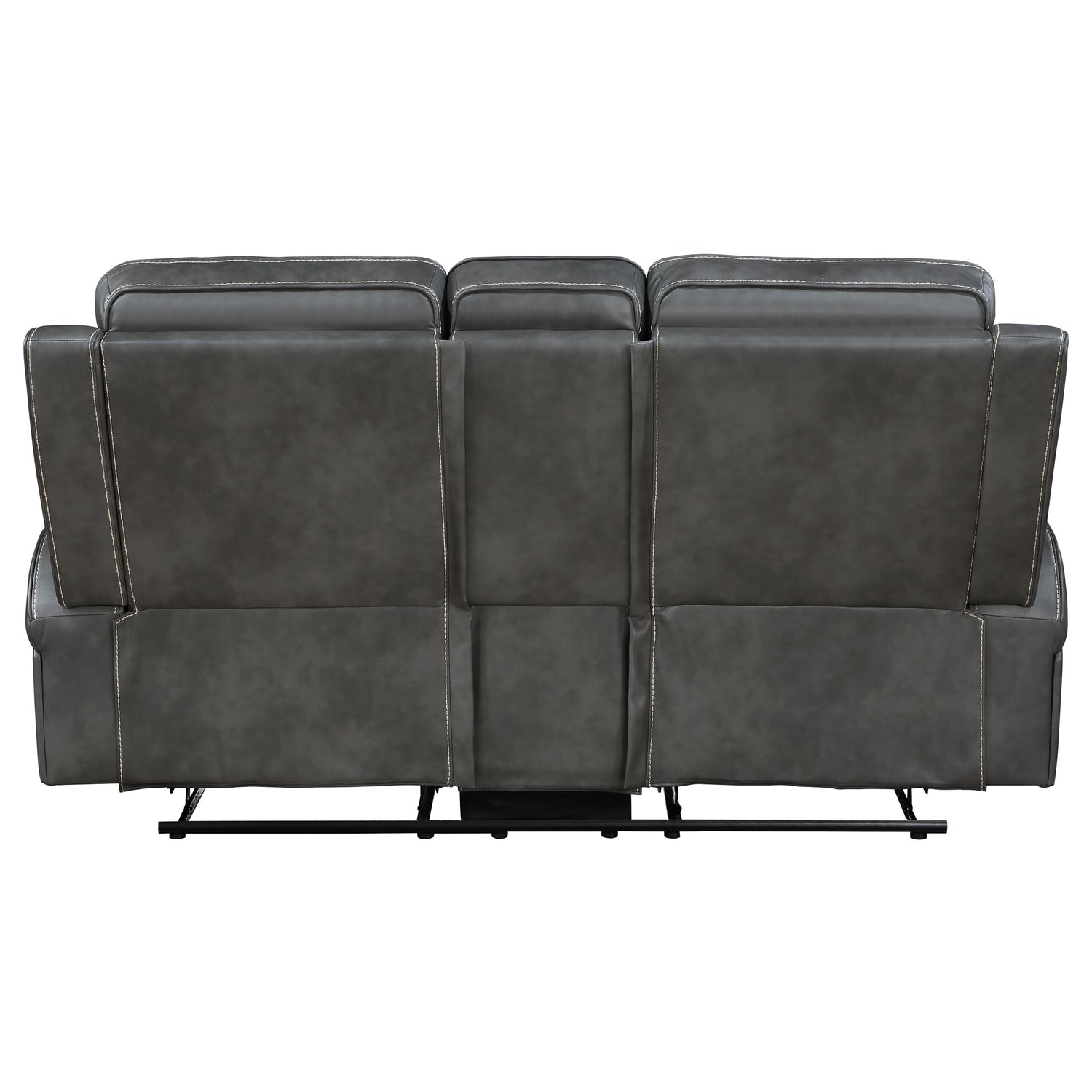 Motion Loveseat - Raelynn Upholstered Motion Reclining Loveseat Grey