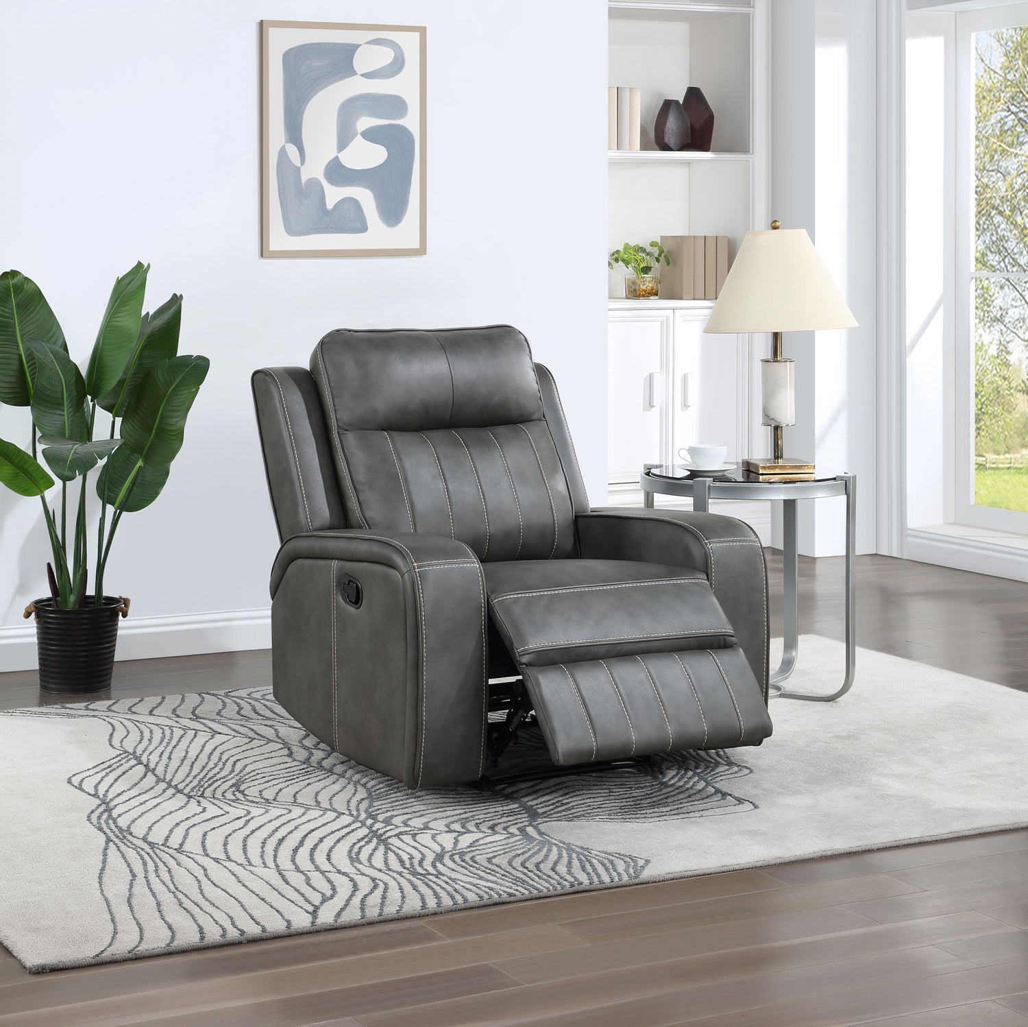Recliner - Raelynn Upholstered Recliner Chair Grey