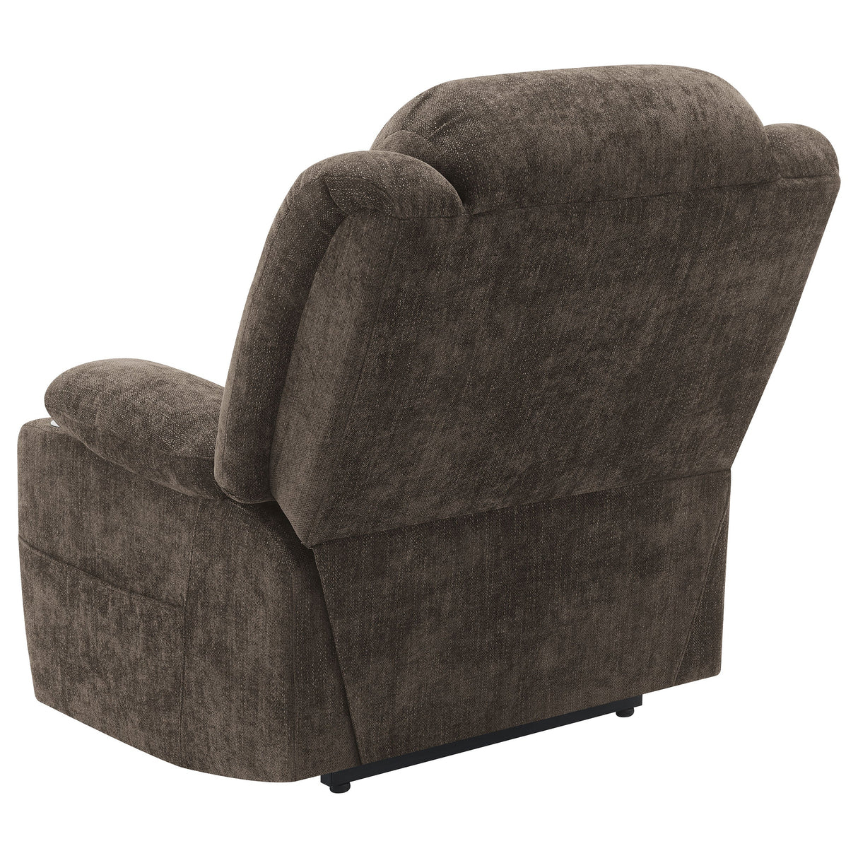 Sillón reclinable eléctrico tapizado Houston marrón oscuro
