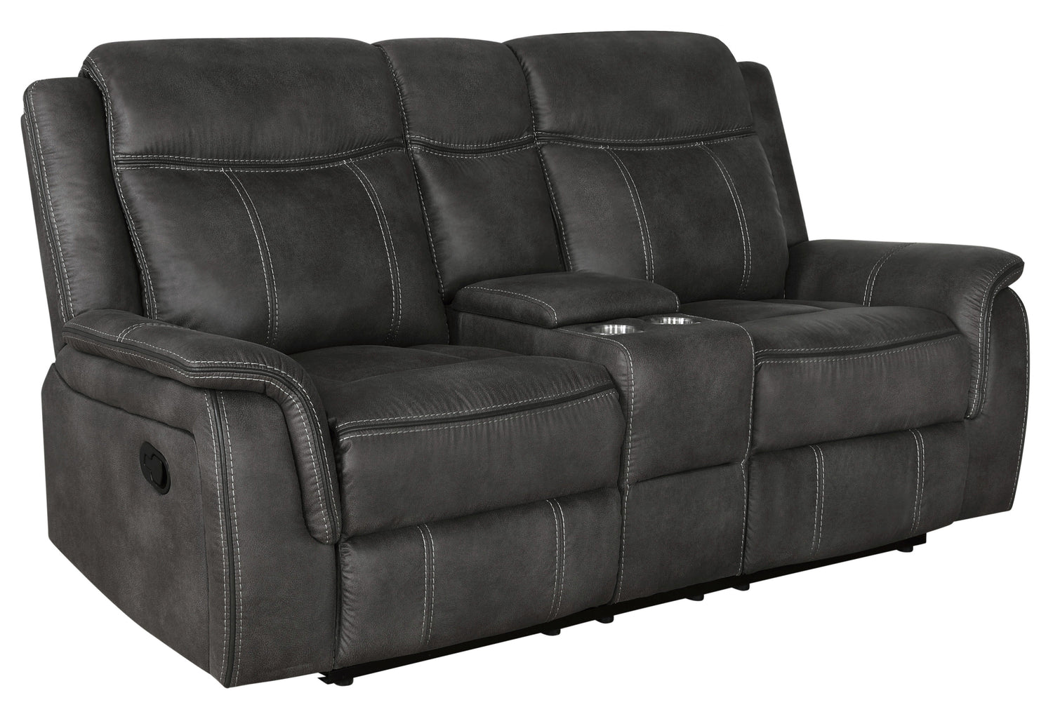 Motion Loveseat - Lawrence Upholstered Tufted Back Motion Loveseat