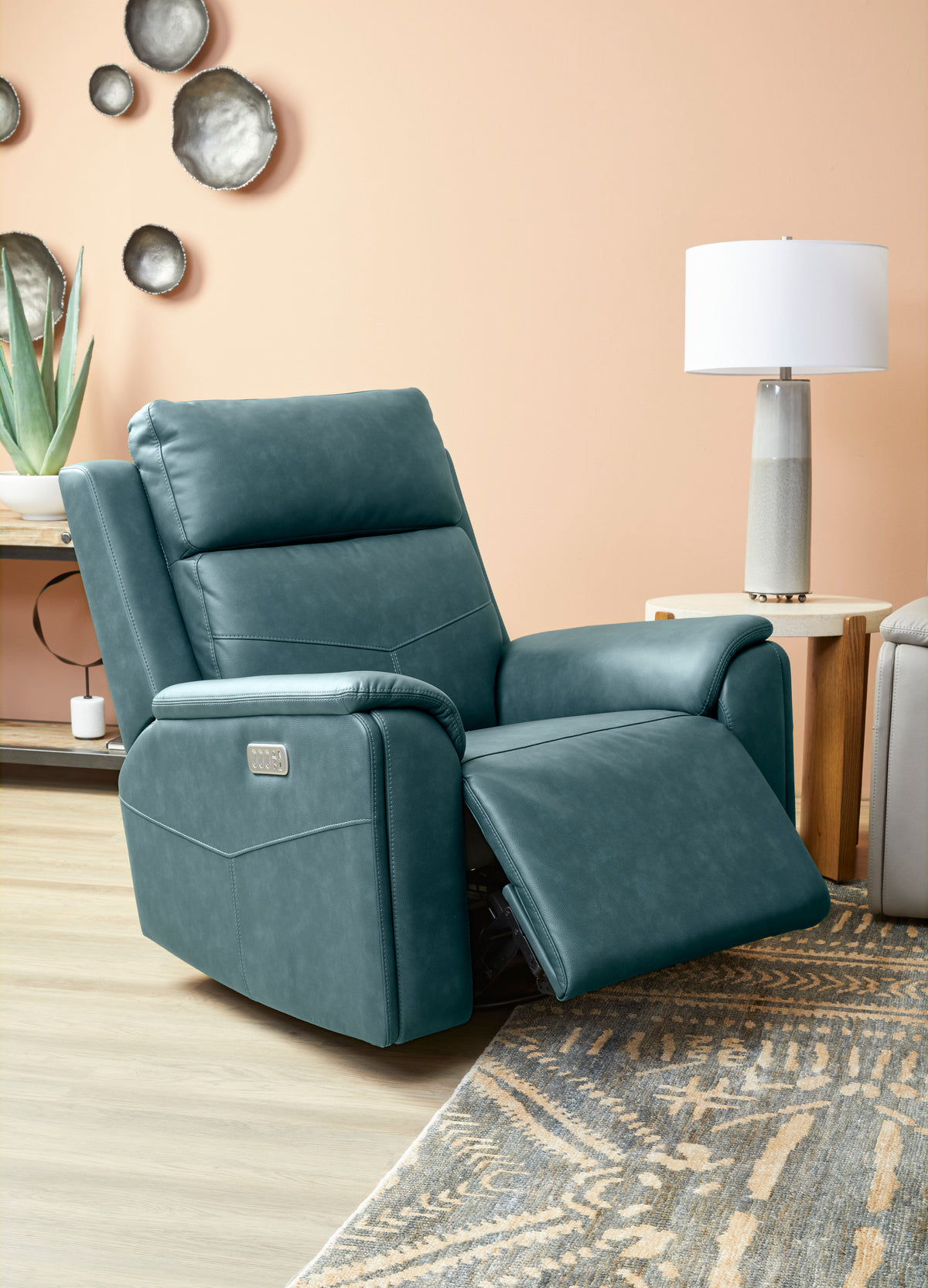 Vernon Power Swivel Gliding Recliner With Power Headrest, Lumbar, Heat & Massage - Admiral | Flexsteel