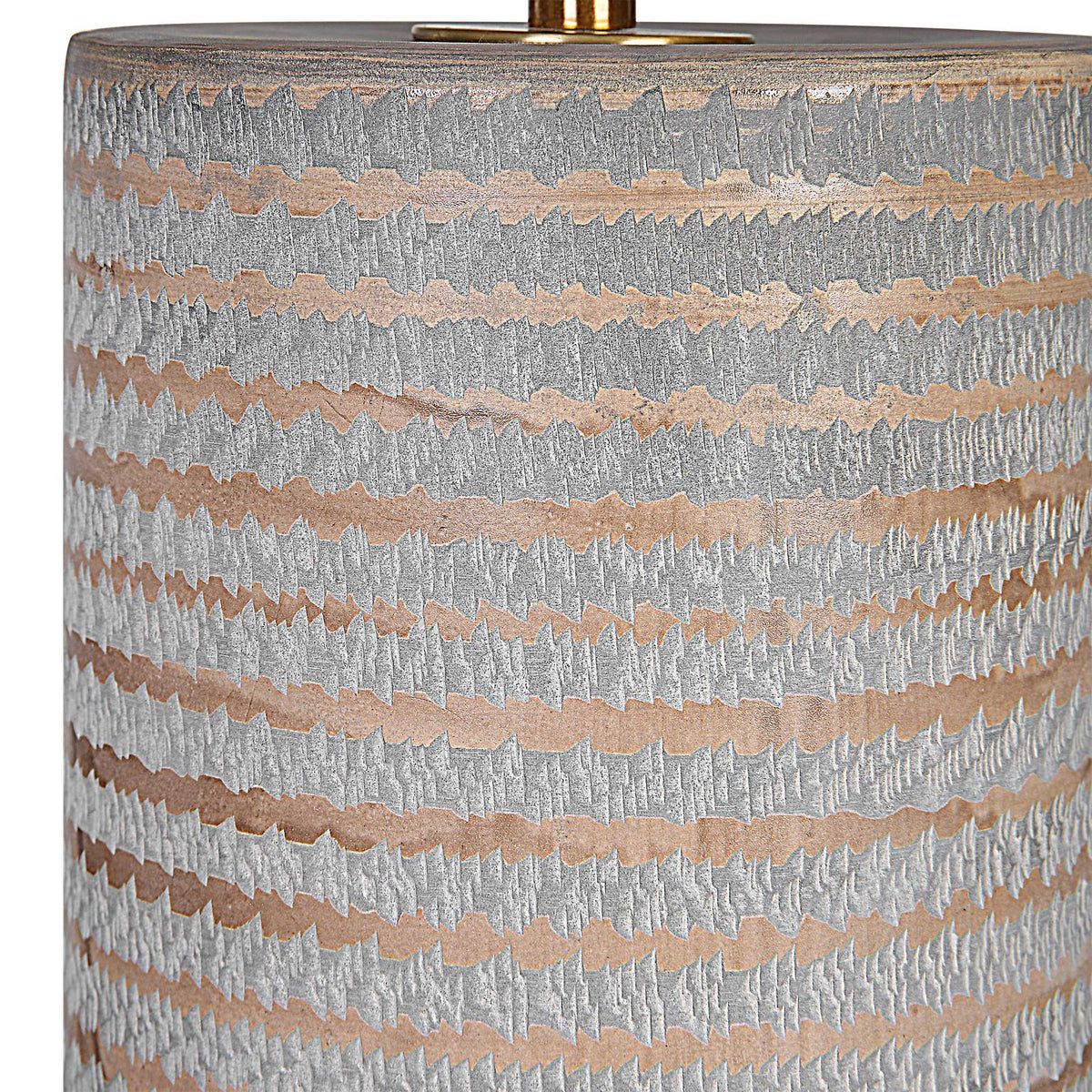 Monolith Table Lamp - Dark Gray / White by Uttermost - View 7