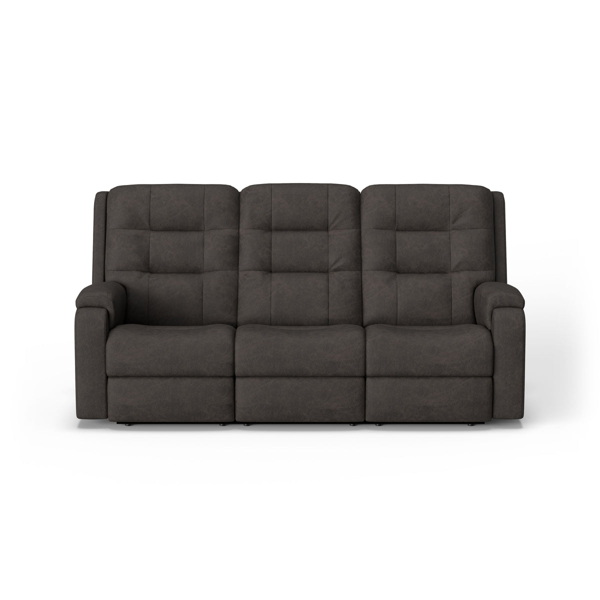 Arlo Transitional Leather Power Reclining Sofa, Power Headrests & Lumbar | Flexsteel