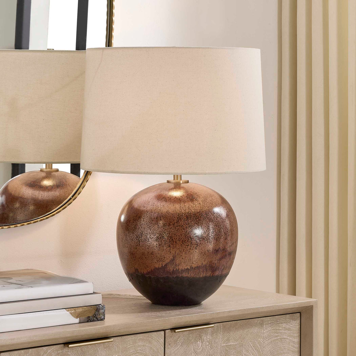 Brownell Table Lamp Rust Brown - Dark Brown by Uttermost - View 2