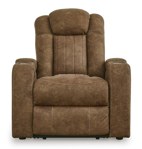 Ashley Brindle Wolfridge PWR Recliner/ADJ Headrest - Faux Leather | Home Elegance USA