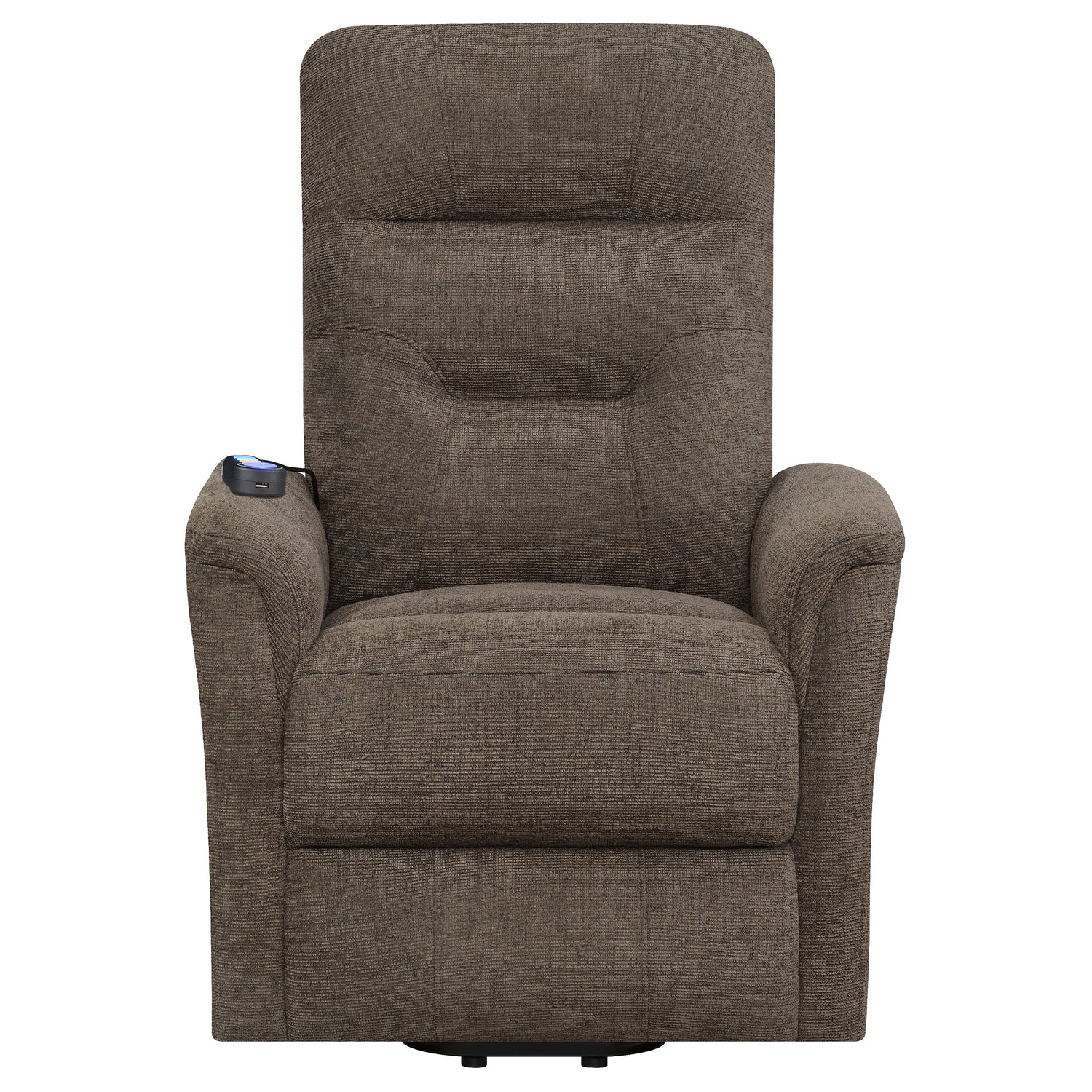 Power Lift Massage Chair - Henrietta Power Lift Recliner with Storage Pocket Brown