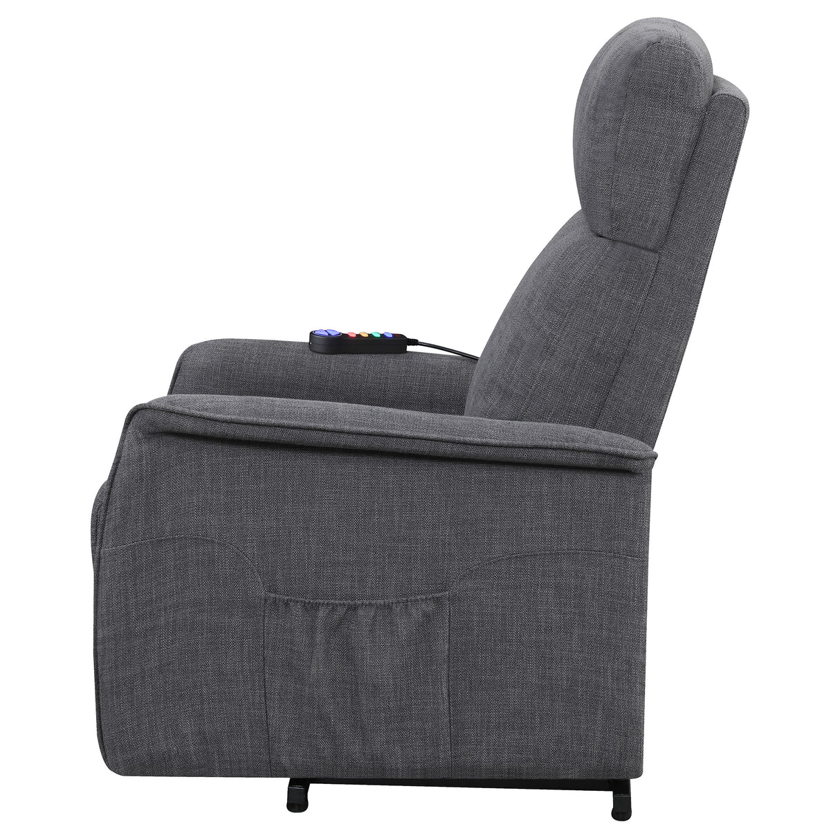 Power Lift Massage Chair - Herrera Power Lift Recliner with Wired Remote Charcoal
