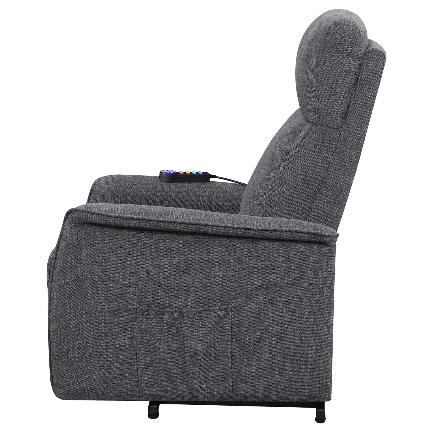 Power Lift Massage Chair - Herrera Power Lift Recliner with Wired Remote Charcoal