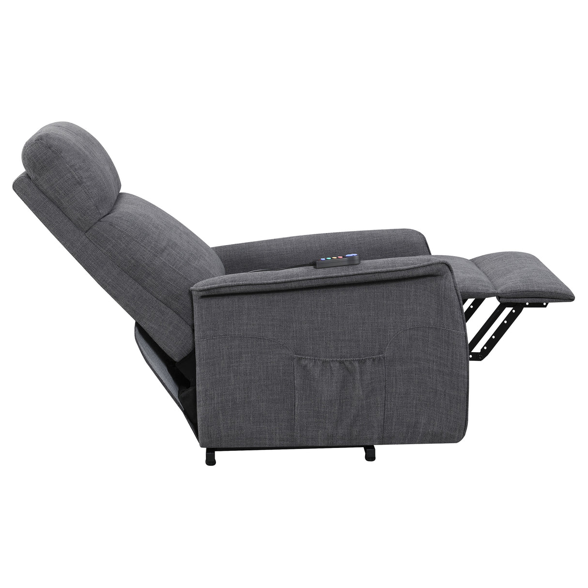 Power Lift Massage Chair - Herrera Power Lift Recliner with Wired Remote Charcoal
