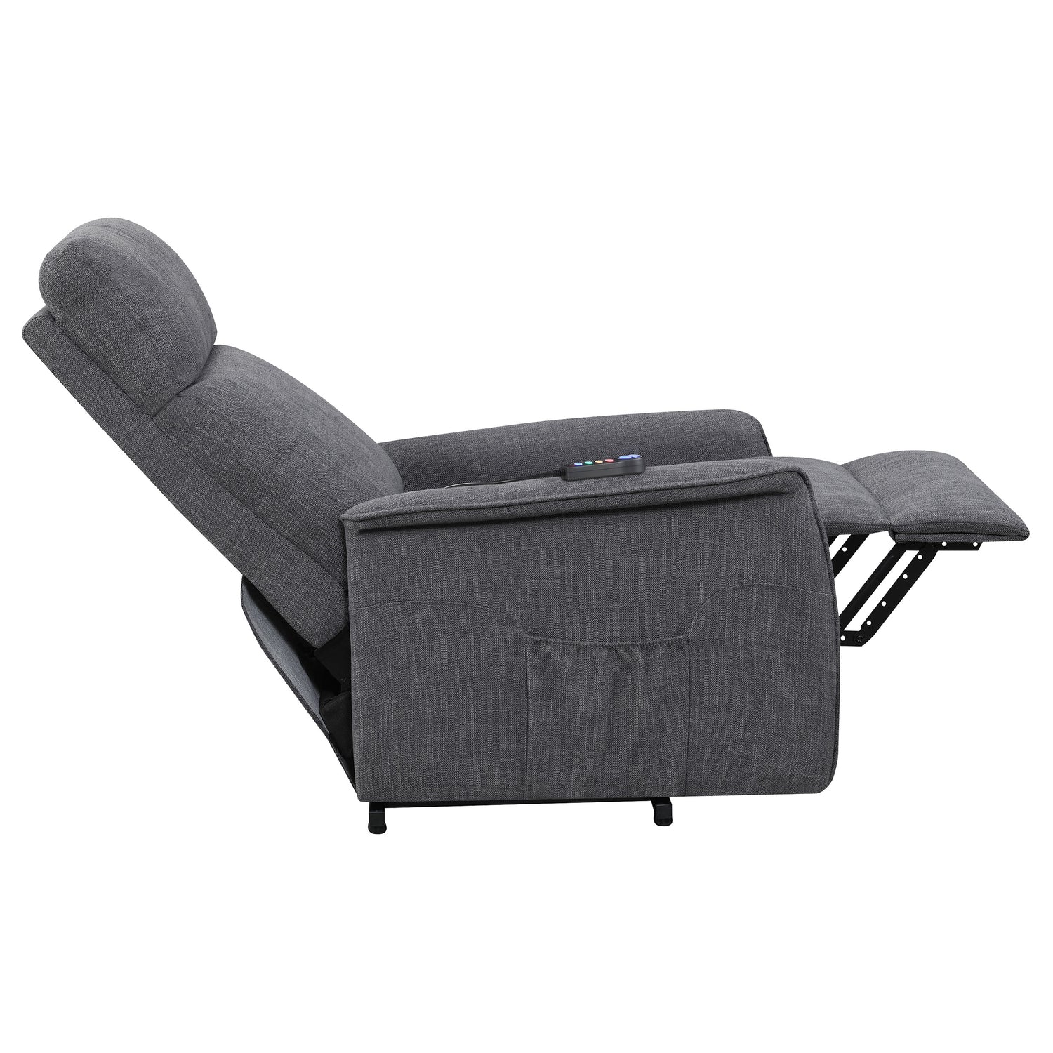 Power Lift Massage Chair - Herrera Power Lift Recliner with Wired Remote Charcoal