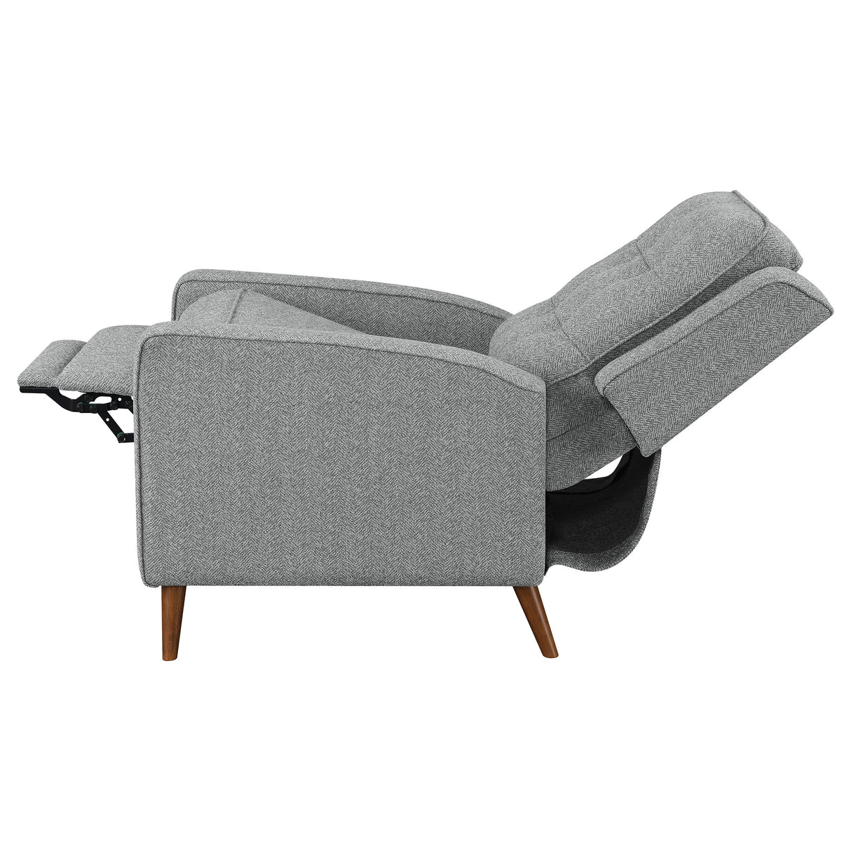 Push Back Recliner - Davidson Upholstered Tufted Push Back Recliner Grey
