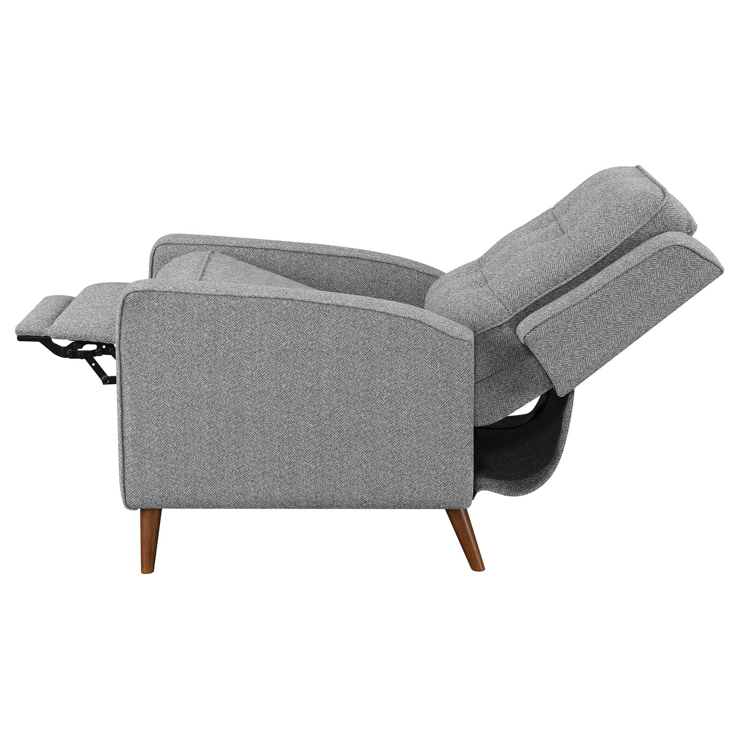 Push Back Recliner - Davidson Upholstered Tufted Push Back Recliner Grey