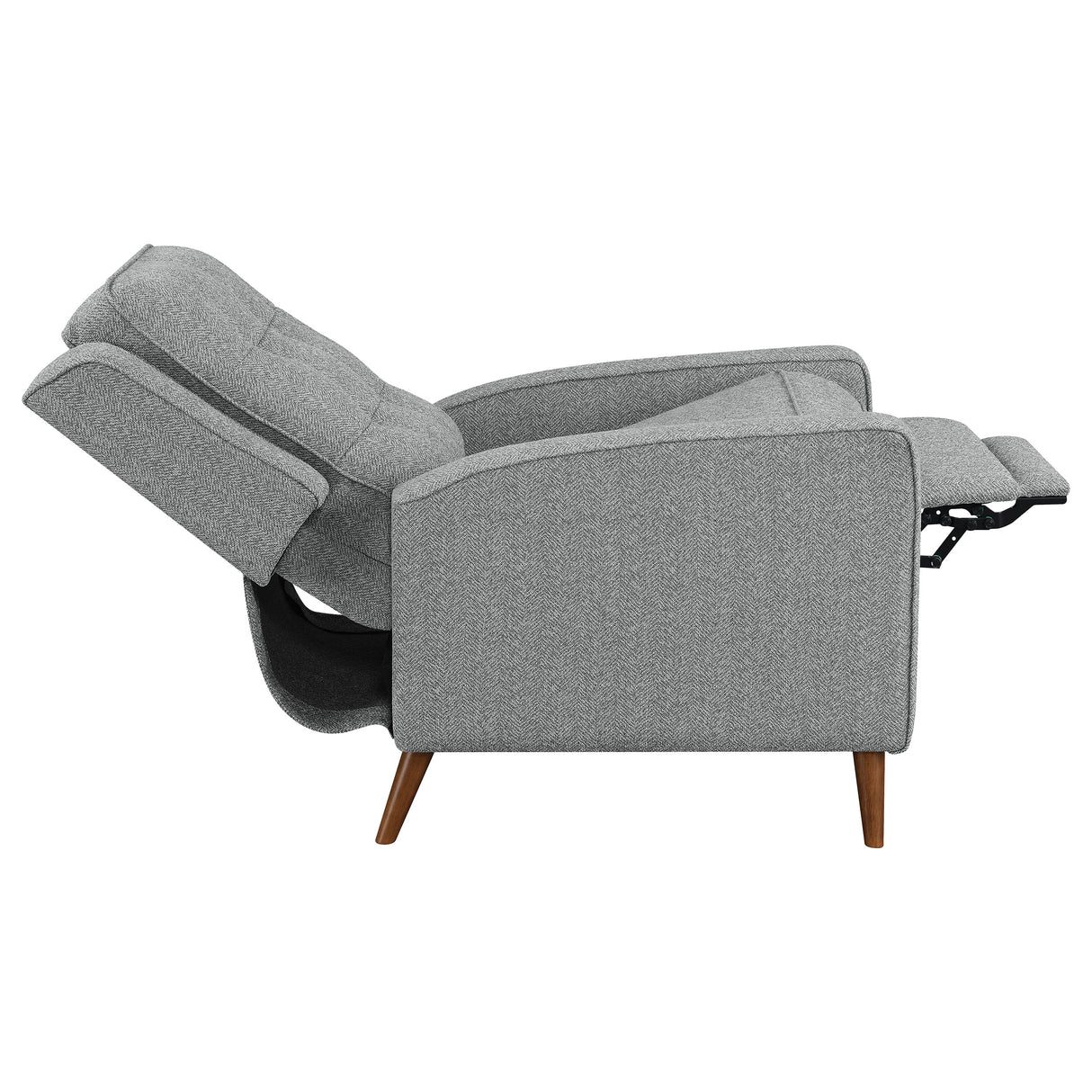 Push Back Recliner - Davidson Upholstered Tufted Push Back Recliner Grey