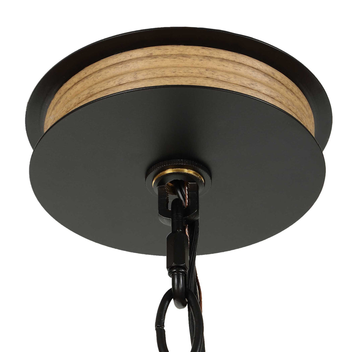 Palm Royal 8 Light Indoor-Outdoor Chandelier Black / Light Brown - Light Brown / Black by Uttermost - View 10