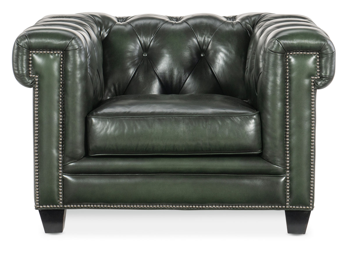 Charleston Tufted Chair - Dark Green by Hooker Furniture - View 4