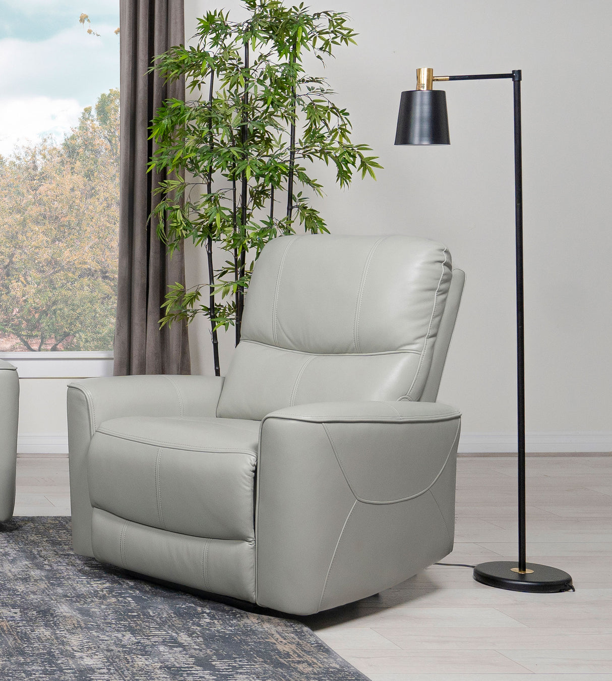 Power Recliner  - Greenfield Upholstered Power Recliner Chair Ivory