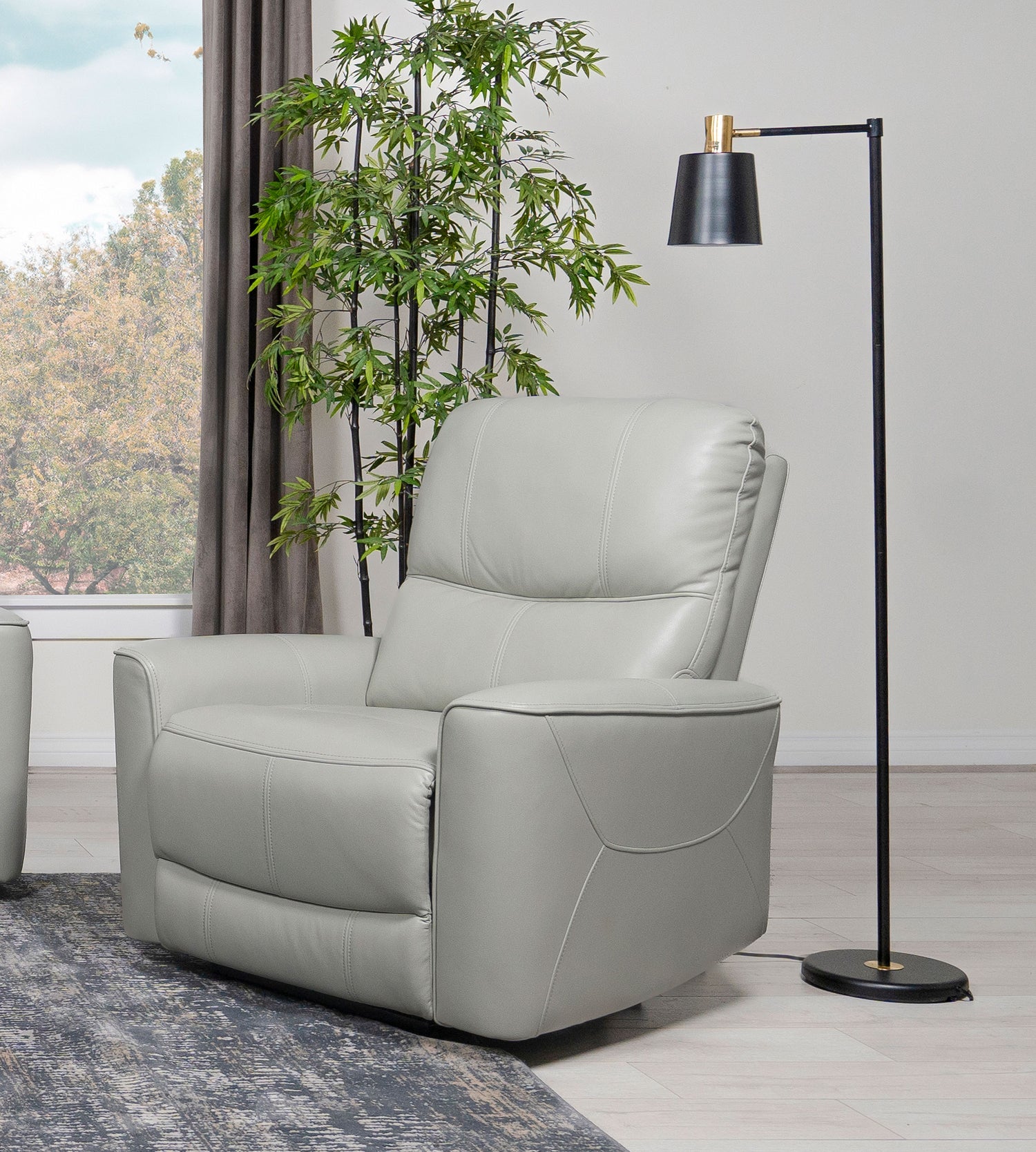 Power Recliner  - Greenfield Upholstered Power Recliner Chair Ivory