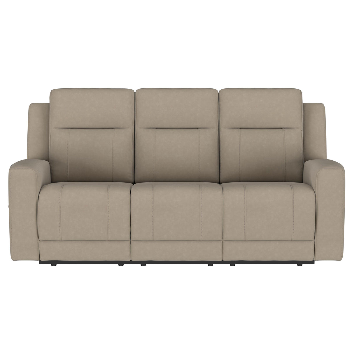 Sofá reclinable móvil tapizado Brentwood color topo