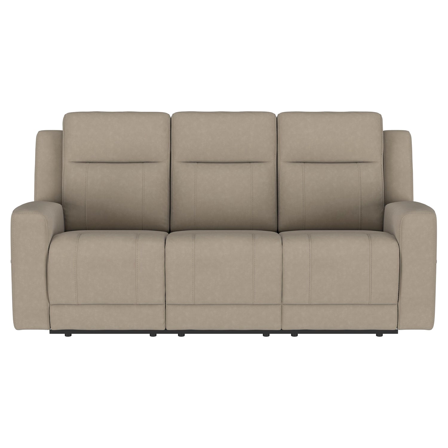 Sofá reclinable móvil tapizado Brentwood color topo