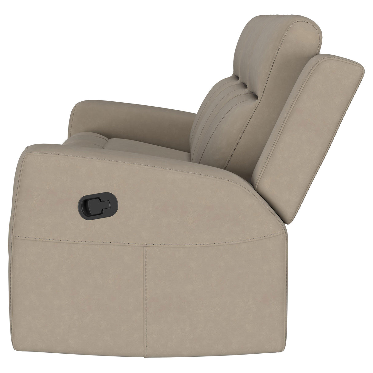 Sofá reclinable móvil tapizado Brentwood color topo