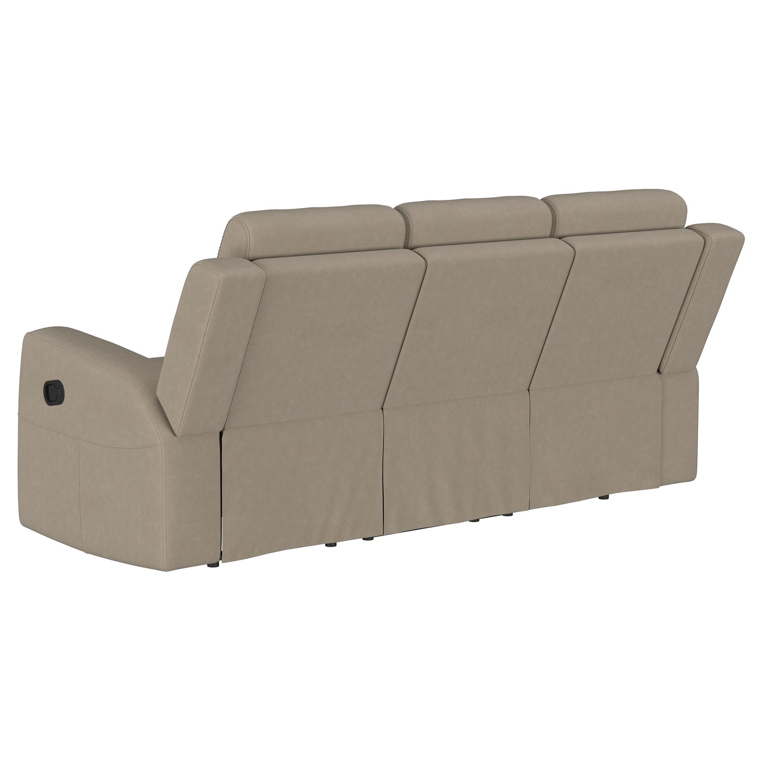 Sofá reclinable móvil tapizado Brentwood color topo