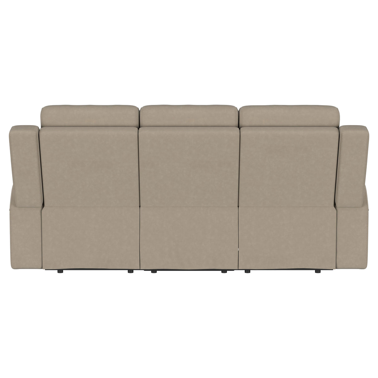 Sofá reclinable móvil tapizado Brentwood color topo
