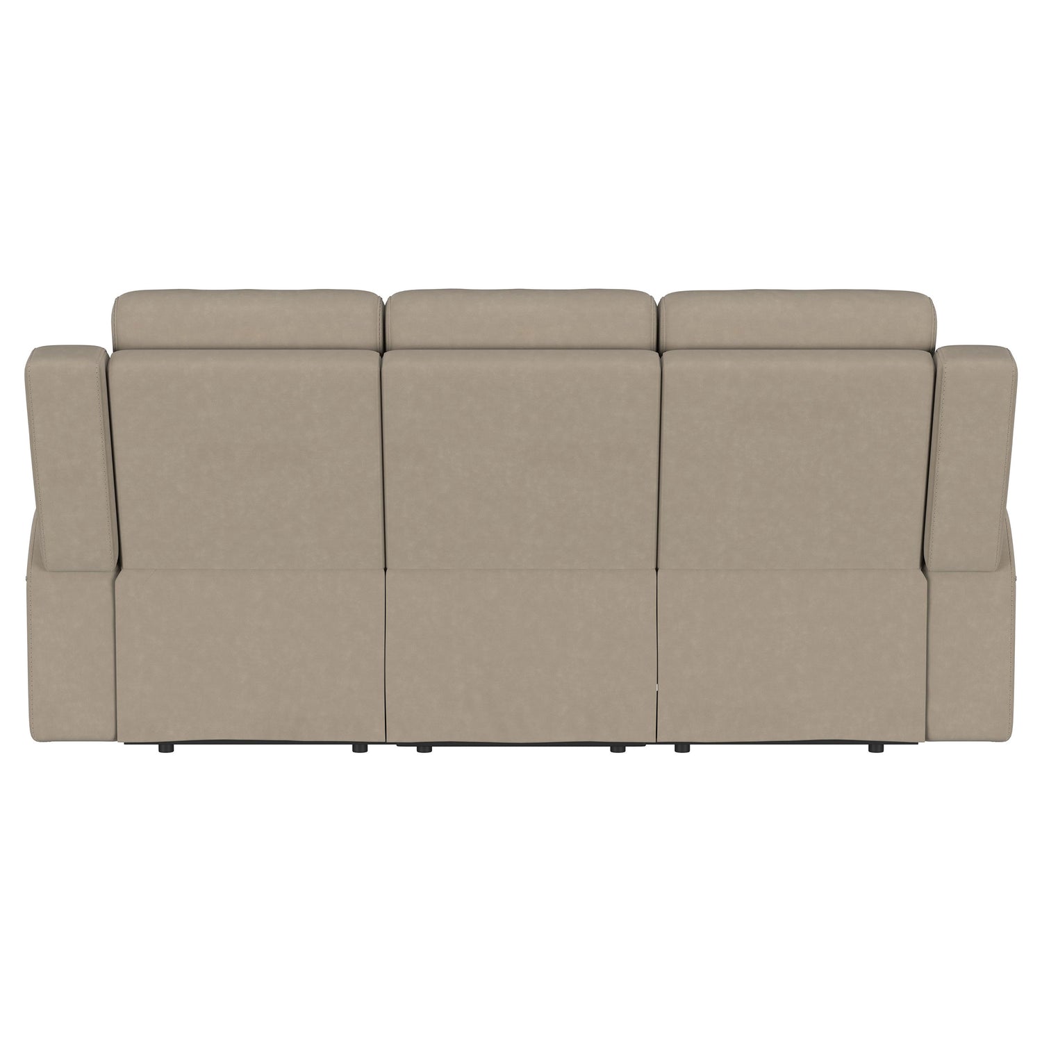 Sofá reclinable móvil tapizado Brentwood color topo