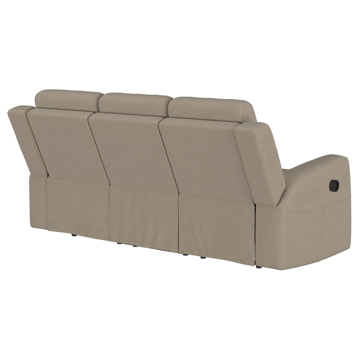 Sofá reclinable móvil tapizado Brentwood color topo