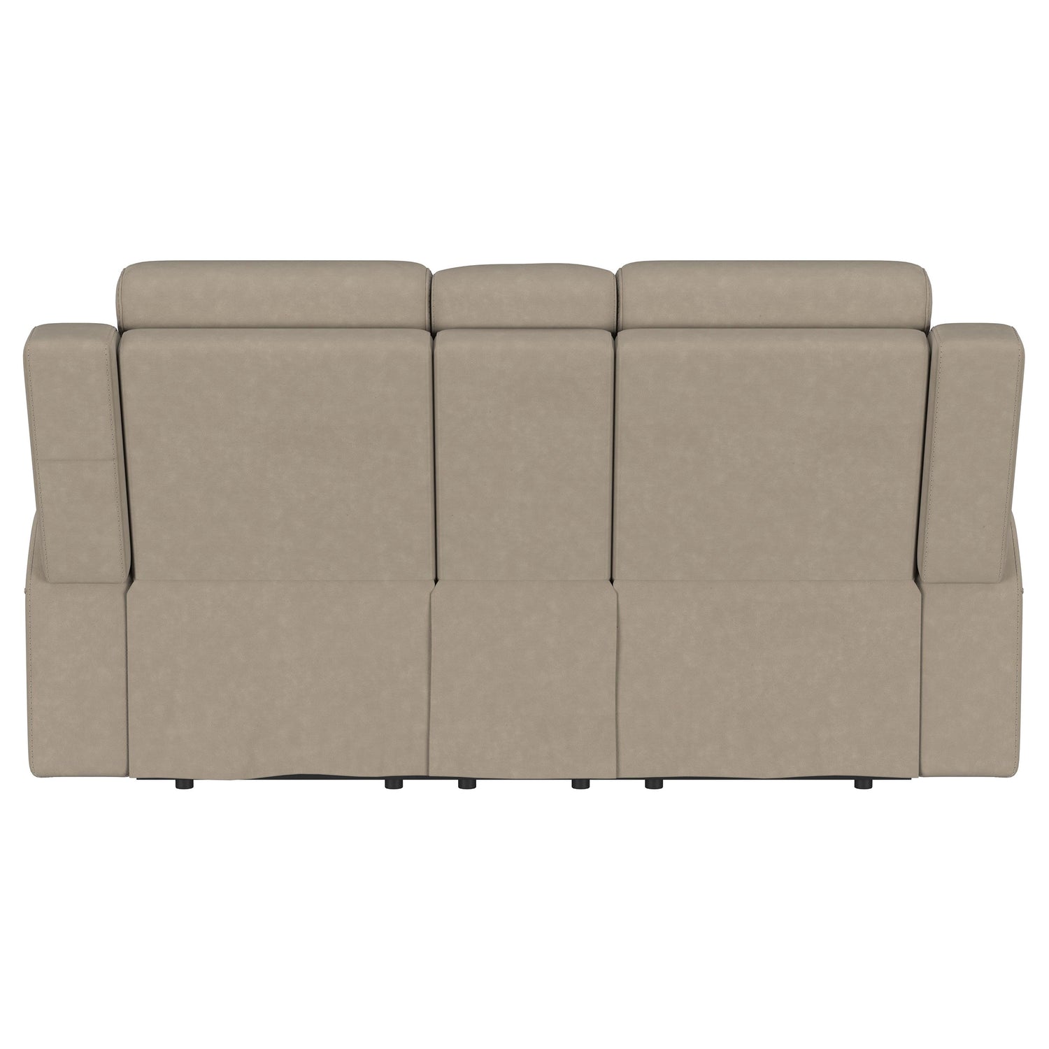 Loveseat reclinable con movimiento tapizado Brentwood en color topo