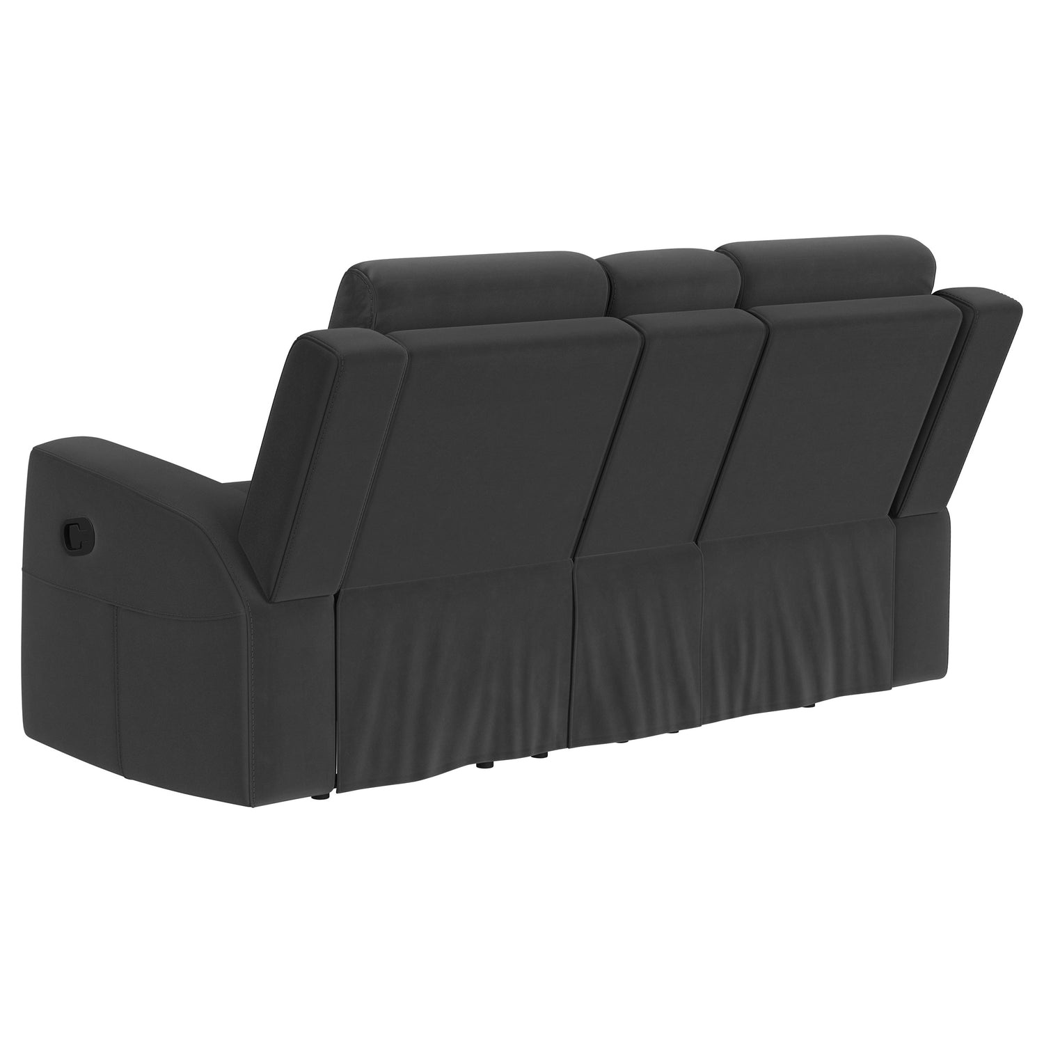 Loveseat reclinable tapizado Brentwood en color carbón oscuro