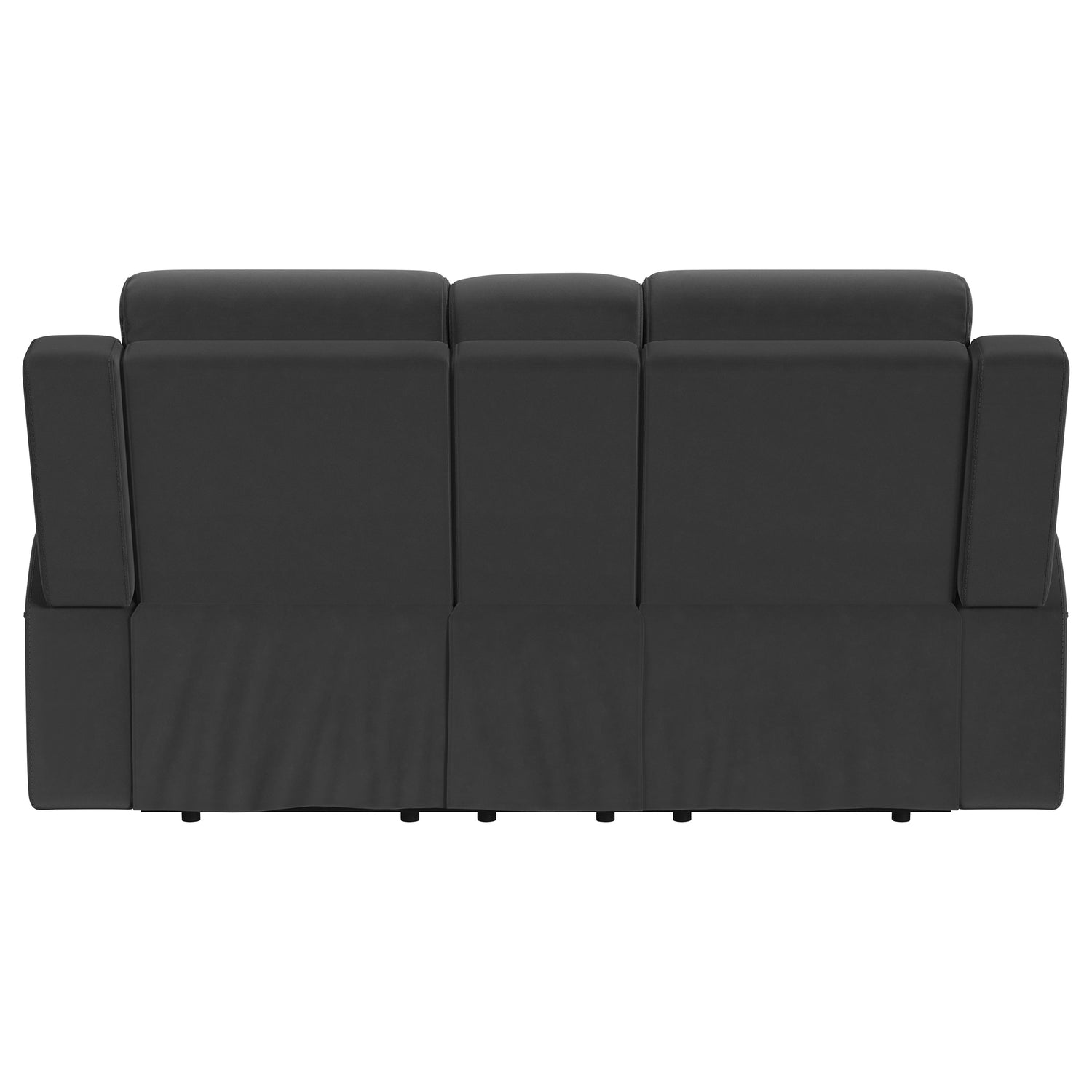 Loveseat reclinable tapizado Brentwood en color carbón oscuro