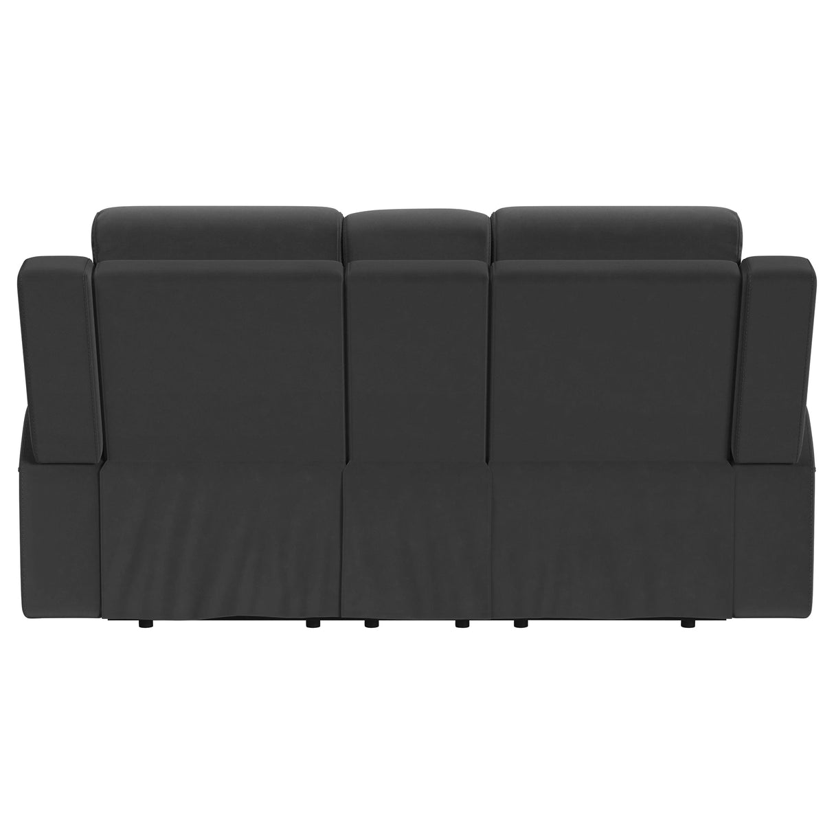 Brentwood Upholstered Reclining Loveseat Dark Charcoal