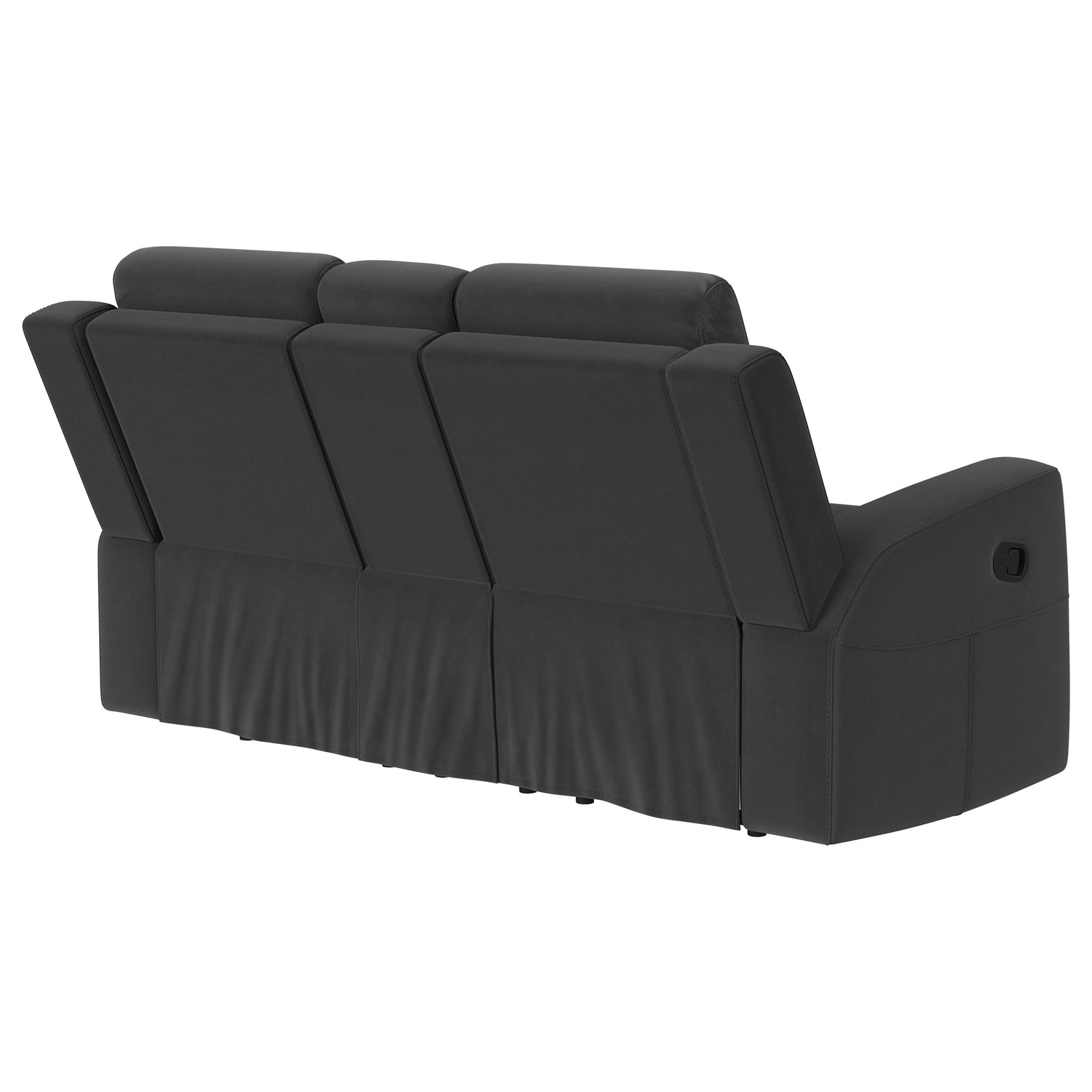 Loveseat reclinable tapizado Brentwood en color carbón oscuro