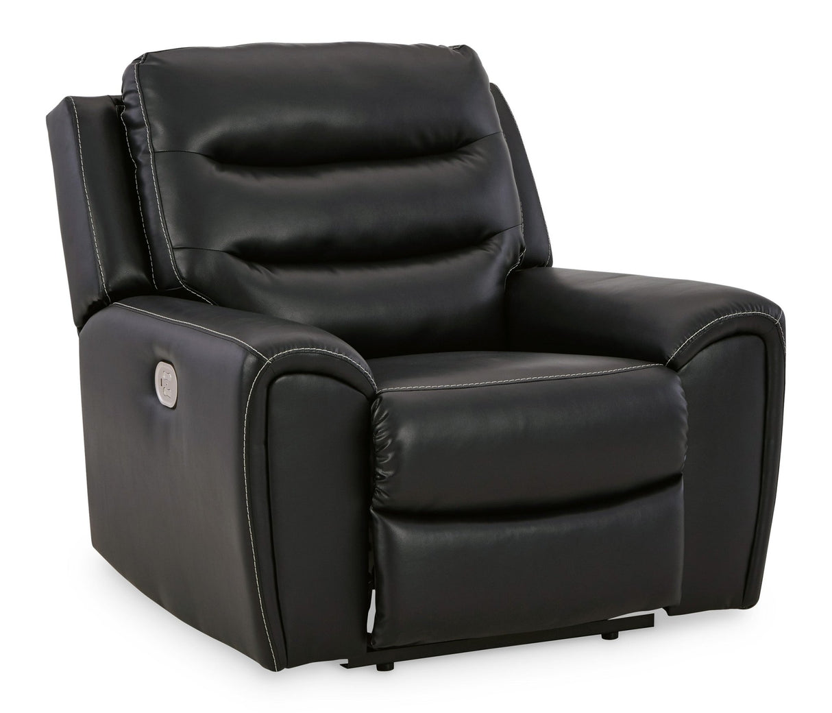 Ashley Black Warlin PWR Recliner/ADJ Headrest - Faux Leather | Home Elegance USA