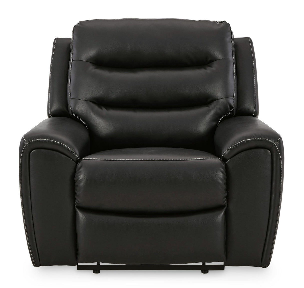 Ashley Black Warlin PWR Recliner/ADJ Headrest - Faux Leather | Home Elegance USA